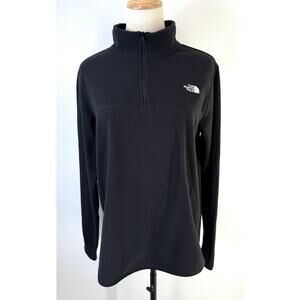 Women’s The North Face Large Fleece Quarter Zip Black EUC